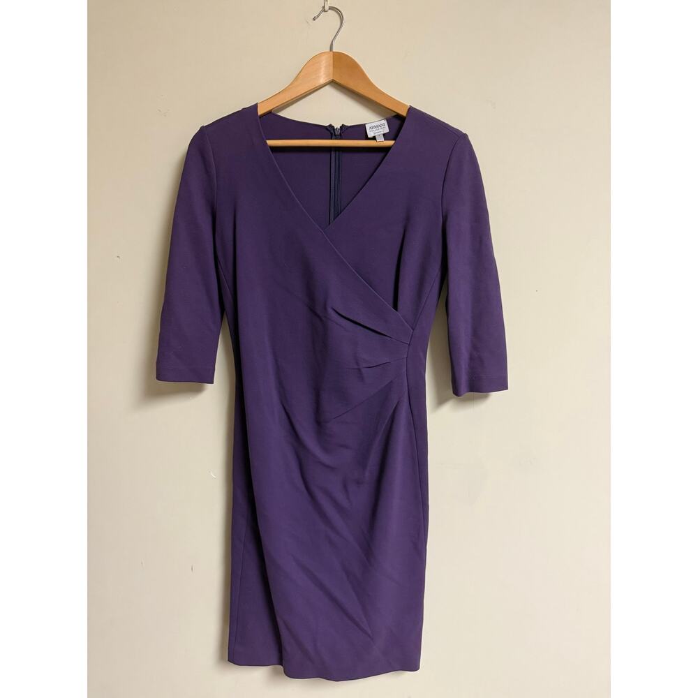 Armani Collezioni Purple Sheath Dress